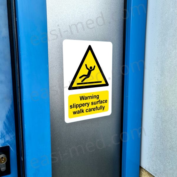 Warning Slippery Surface Walk Carefully Sign | A5, A4, A3 | Easi-Signs