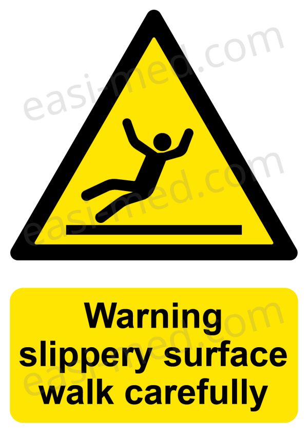 Warning Slippery Surface Walk Carefully Sign | A5, A4, A3 | Easi-Signs