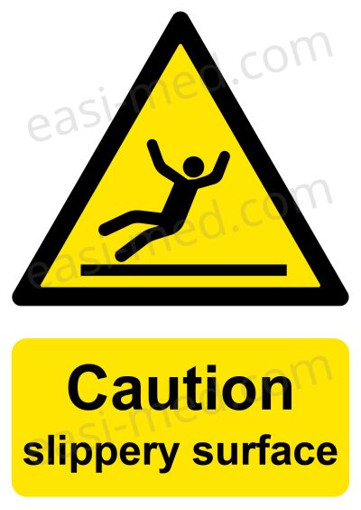 CA-SLIP-PORT-001-11-WM Caution Slippery Surface Safety Sign | A5, A4, A3 | Easi-Signs