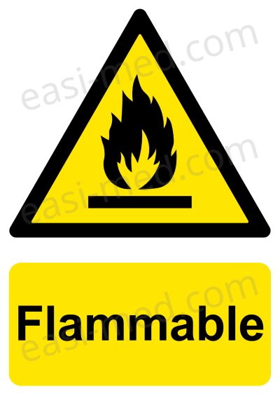 Flammable Warning Sign | A5, A4, A3 | Easi-Signs
