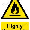 Highly Flammable Warning Sign | A5, A4, A3 | Easi-Signs