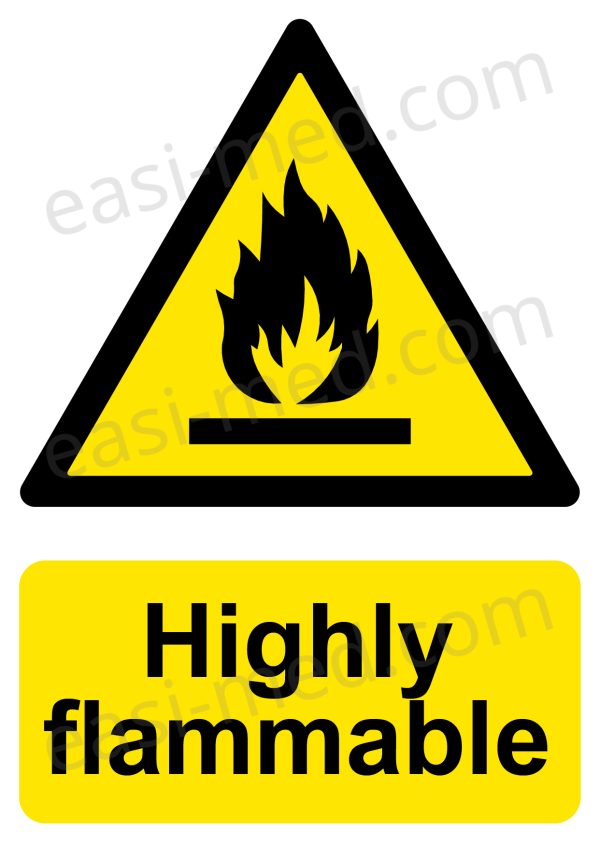 Highly Flammable Warning Sign | A5, A4, A3 | Easi-Signs