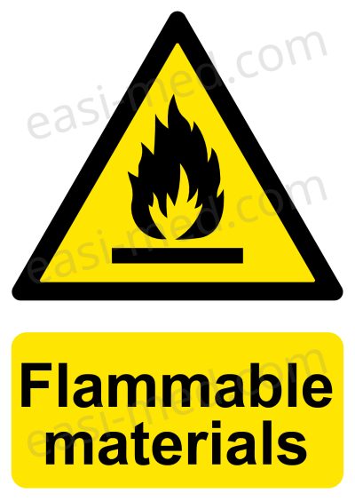 CA-FIRE-PORT-001-05-WM-1.jpg Flammable Materials Warning Sign | A5, A4, A3 | Easi-Signs