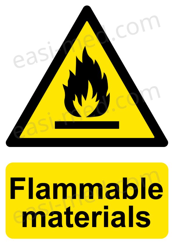 Flammable Materials Warning Sign | A5, A4, A3 | Easi-Signs