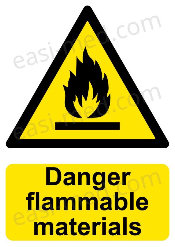 Danger Flammable Materials Sign | A5, A4, A3 | Easi-Signs