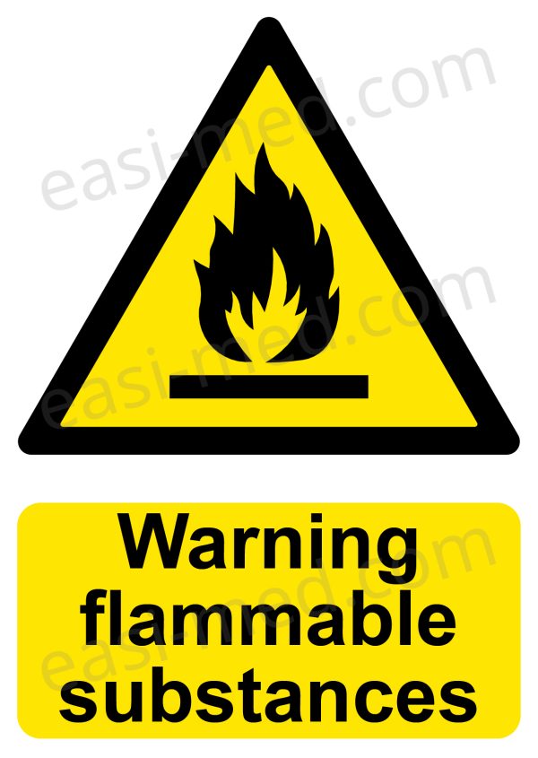 Warning Flammable Substances Sign | A5, A4, A3 | Easi-Signs