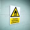 Caution Flammable Substances Sign | A5, A4, A3 | Easi-Signs