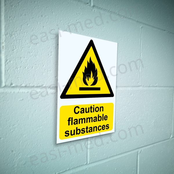 Caution Flammable Substances Sign | A5, A4, A3 | Easi-Signs