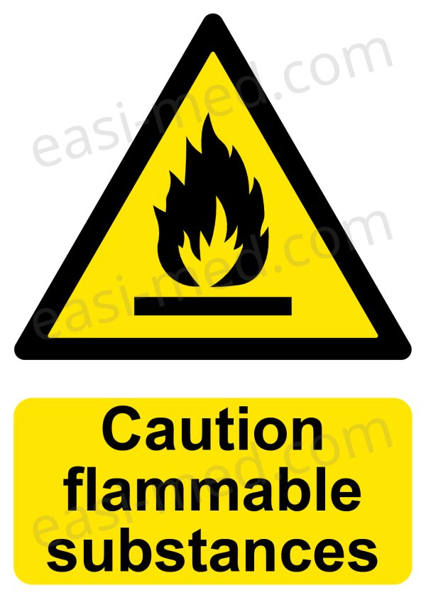 Caution Flammable Substances Sign | A5, A4, A3 | Easi-Signs