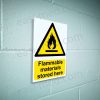 Flammable Materials Stored Here Sign | A5, A4, A3 | Easi-Signs