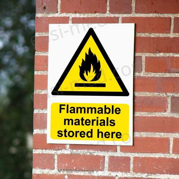 Flammable Materials Stored Here Sign | A5, A4, A3 | Easi-Signs