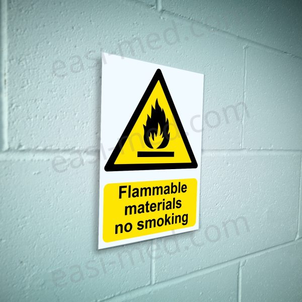 Flammable Materials No Smoking Sign | A5, A4, A3 | Easi-Signs