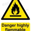Danger Highly Flammable Substances Sign | A5, A4, A3 | Easi-Signs
