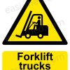 Forklift Trucks Operating Warning Sign - MHE Hazard Notice | A5, A4, A3 | Easi-Signs