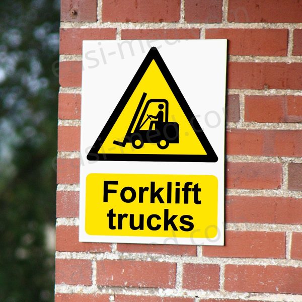 Forklift Trucks Caution Sign - General Vehicle Presence Warning | A5, A4, A3 | Easi-Signs