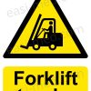 Forklift Trucks Caution Sign - General Vehicle Presence Warning | A5, A4, A3 | Easi-Signs