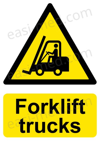 Forklift Trucks Caution Sign - General Vehicle Presence Warning | A5, A4, A3 | Easi-Signs