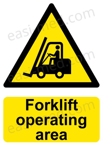 Forklift Operating Area Sign - Designated MHE Zone Warning | A5, A4, A3 | Easi-Signs