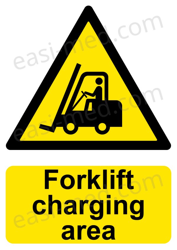 Forklift Charging Area Sign - Battery & Electric Hazard Warning | A5, A4, A3 | Easi-Signs