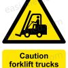 Caution Forklift Trucks and Pedestrians Sign - Shared Traffic Route Warning | A5, A4, A3 | Easi-Signs