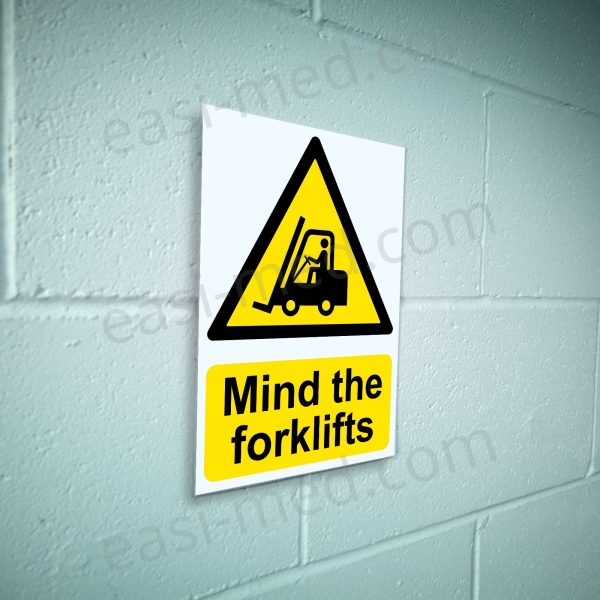 Mind the Forklifts Warning Sign - Immediate MHE Awareness Notice | A5, A4, A3 | Easi-Signs