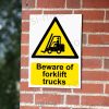 Beware of Forklift Trucks Sign - High Vigilance Area Warning | A5, A4, A3 | Easi-Signs