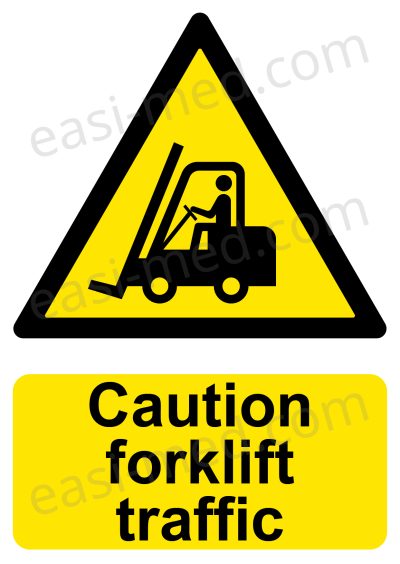 Caution Forklift Traffic Sign - Vehicle Movement Warning | A5, A4, A3 | Easi-Signs