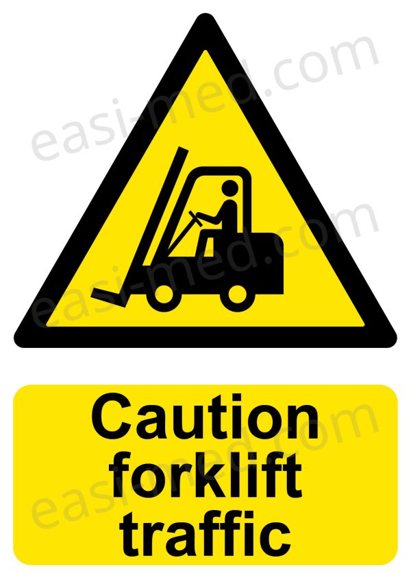 CA-FORK-PORT-001-12-WM-1.jpg Caution Forklift Traffic Sign - Vehicle Movement Warning | A5, A4, A3 | Easi-Signs