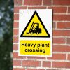 Heavy Plant Crossing Warning Sign - Machinery Traffic Route | A5, A4, A3 | Easi-Signs