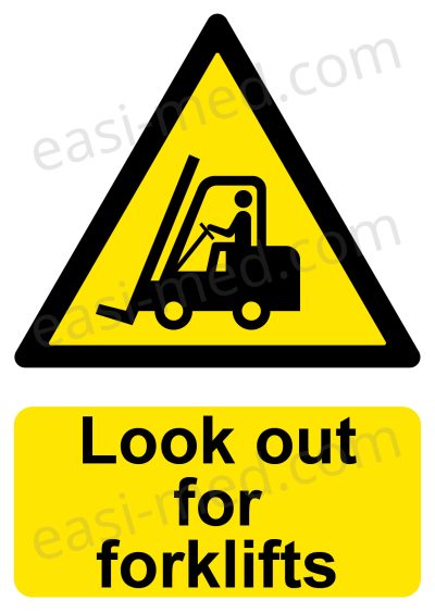 Look Out for Forklifts Sign - Pedestrian Hazard Alert | A5, A4, A3 | Easi-Signs
