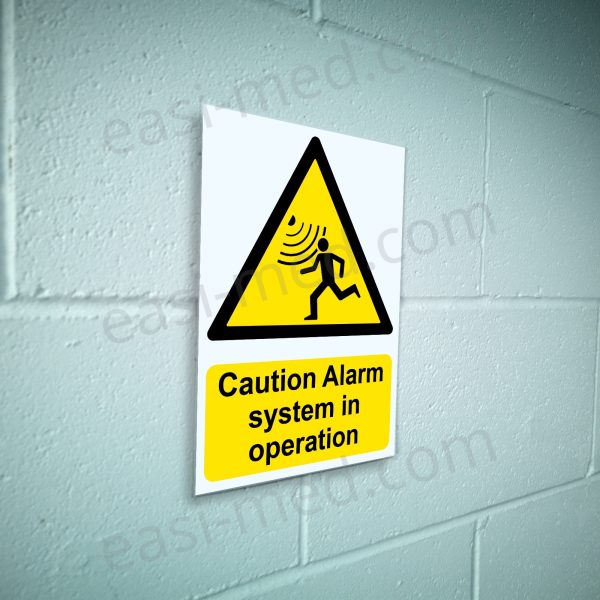 Caution Alarm system in operation Sign - Security & Motion Detection Warning | A5, A4, A3 | Easi-Signs