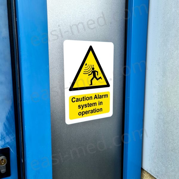 Caution Alarm system in operation Sign - Security & Motion Detection Warning | A5, A4, A3 | Easi-Signs