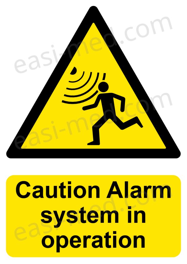 Caution Alarm system in operation Sign - Security & Motion Detection Warning | A5, A4, A3 | Easi-Signs