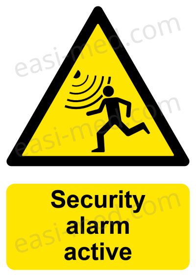 Security Alarm Active Sign - Motion Detection & Intruder Warning | A5, A4, A3 | Easi-Signs