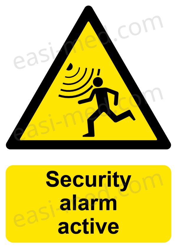 Security Alarm Active Sign - Motion Detection & Intruder Warning | A5, A4, A3 | Easi-Signs