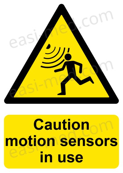 Caution motion sensors in use Sign - PIR Security Warning | A5, A4, A3 | Easi-Signs