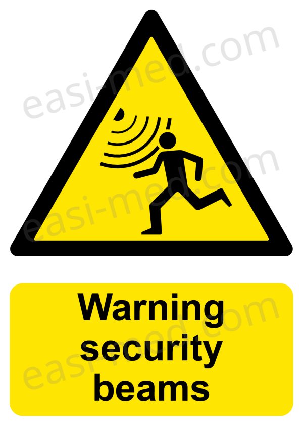 Warning security beams Sign - Perimeter Infrared Protection | A5, A4, A3 | Easi-Signs