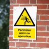 Perimeter alarm in operation Sign - Boundary Security & Intrusion Alert | A5, A4, A3 | Easi-Signs