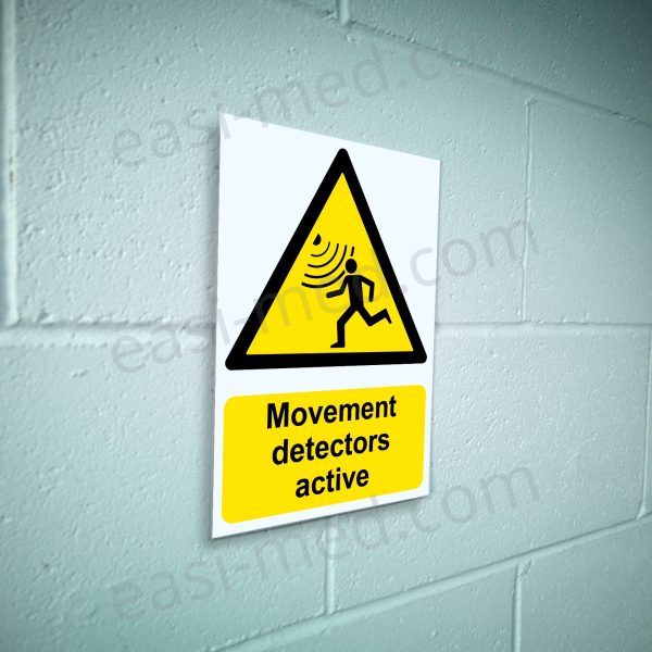 Movement detectors active Sign - Motion Sensor & Security Warning | A5, A4, A3 | Easi-Signs
