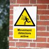 Movement detectors active Sign - Motion Sensor & Security Warning | A5, A4, A3 | Easi-Signs