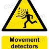 Movement detectors active Sign - Motion Sensor & Security Warning | A5, A4, A3 | Easi-Signs