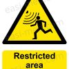Restricted area alarmed Sign - Restricted Access Security Warning | A5, A4, A3 | Easi-Signs