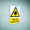 Warning Guard Dogs Sign - Site Protection Canine Unit Notice | A5, A4, A3 | Easi-Signs