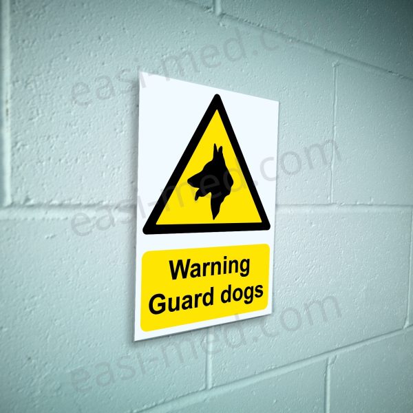 Warning Guard Dogs Sign - Site Protection Canine Unit Notice | A5, A4, A3 | Easi-Signs