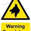 Warning Guard Dogs Sign - Site Protection Canine Unit Notice | A5, A4, A3 | Easi-Signs