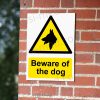 Beware of the Dog Sign - Caution Domestic/Security Animal Warning | A5, A4, A3 | Easi-Signs