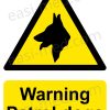 Warning Patrol Dogs Sign - Mobile Canine Security Unit Notice | A5, A4, A3 | Easi-Signs