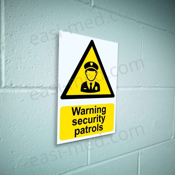 CA-GUARD-PORT-001-01-BLOCK-WALL-WM-1.jpg Warning Security Patrols Sign - Site Surveillance Notice | A5, A4, A3 | Easi-Signs