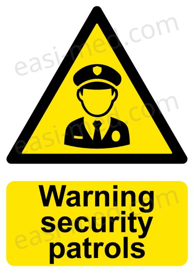 CA-GUARD-PORT-001-01-WM-1.jpg Warning Security Patrols Sign - Site Surveillance Notice | A5, A4, A3 | Easi-Signs