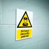 CA-GUARD-PORT-001-04-BLOCK-WALL-WM-1.jpg 24 Hour Security Patrols Sign - Continuous Site Vigilance Notice | A5, A4, A3 | Easi-Signs